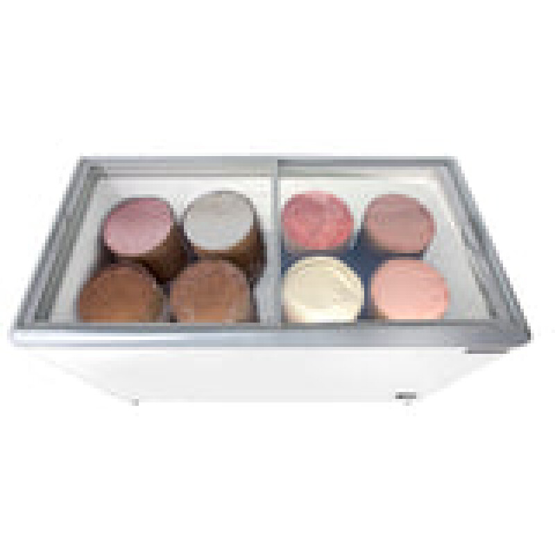 Maxx Cold Sliding Glass Top Mobile Ice Cream Display Freezer, 11 cu. ft. Storage Capacity MXF52F