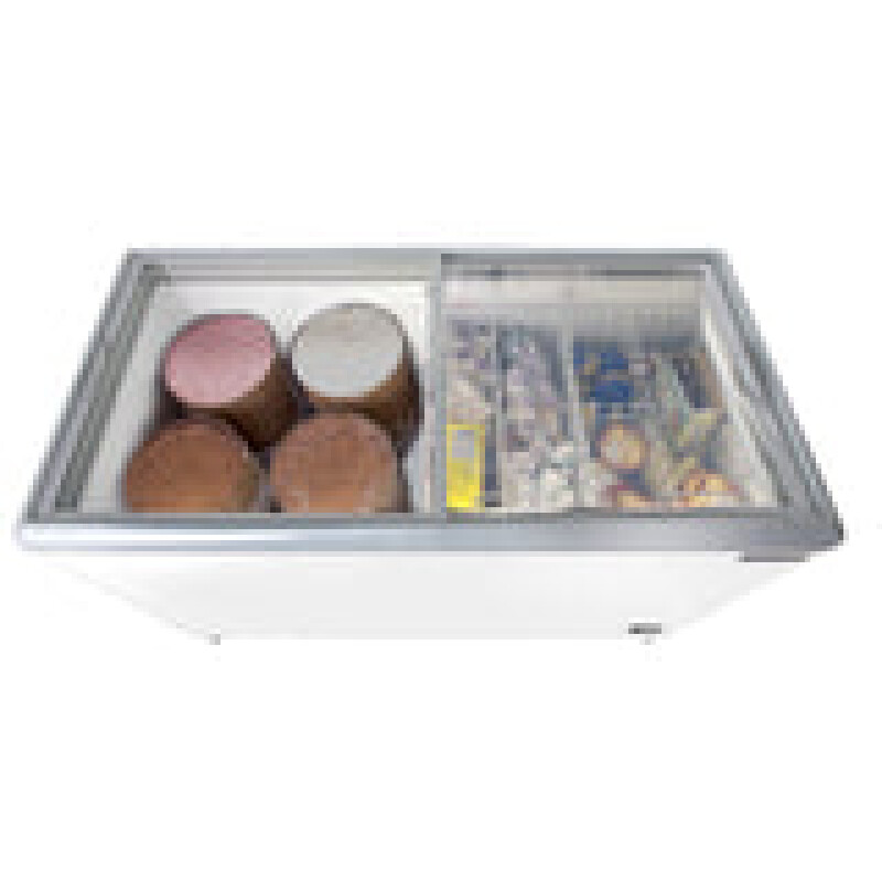 Maxx Cold Sliding Glass Top Mobile Ice Cream Display Freezer, 11 cu. ft. Storage Capacity MXF52F