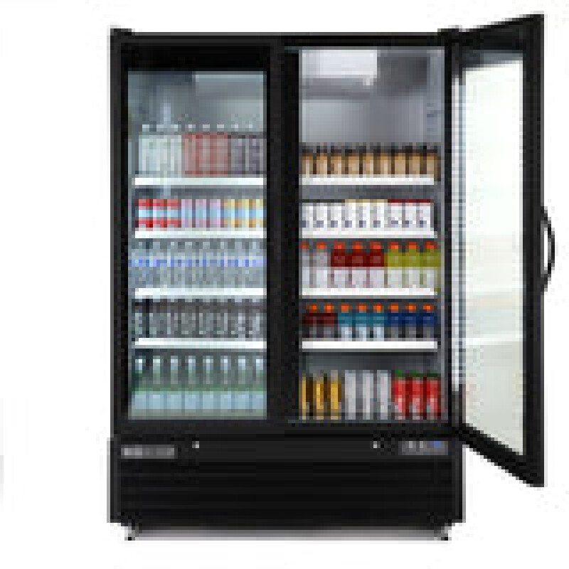 Maxx Cold Double Glass Door Merchandiser Refrigerator, Large Storage Capacity, 50 cu. ft. MXGDM50RBHC