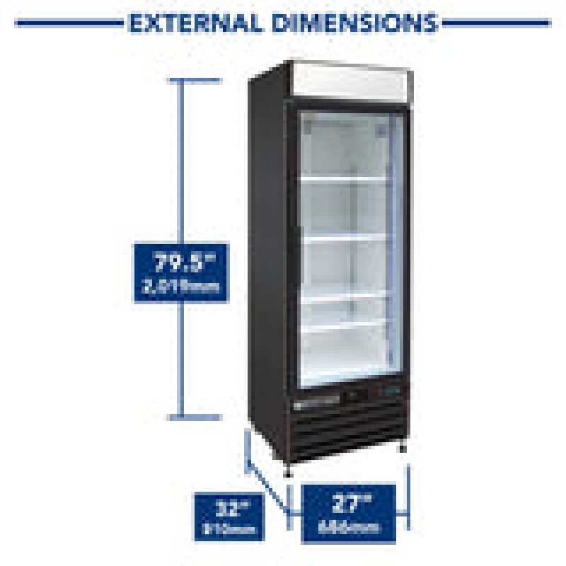 Maxx Cold Single Glass Door Merchandiser Freezer MXM123FBHC