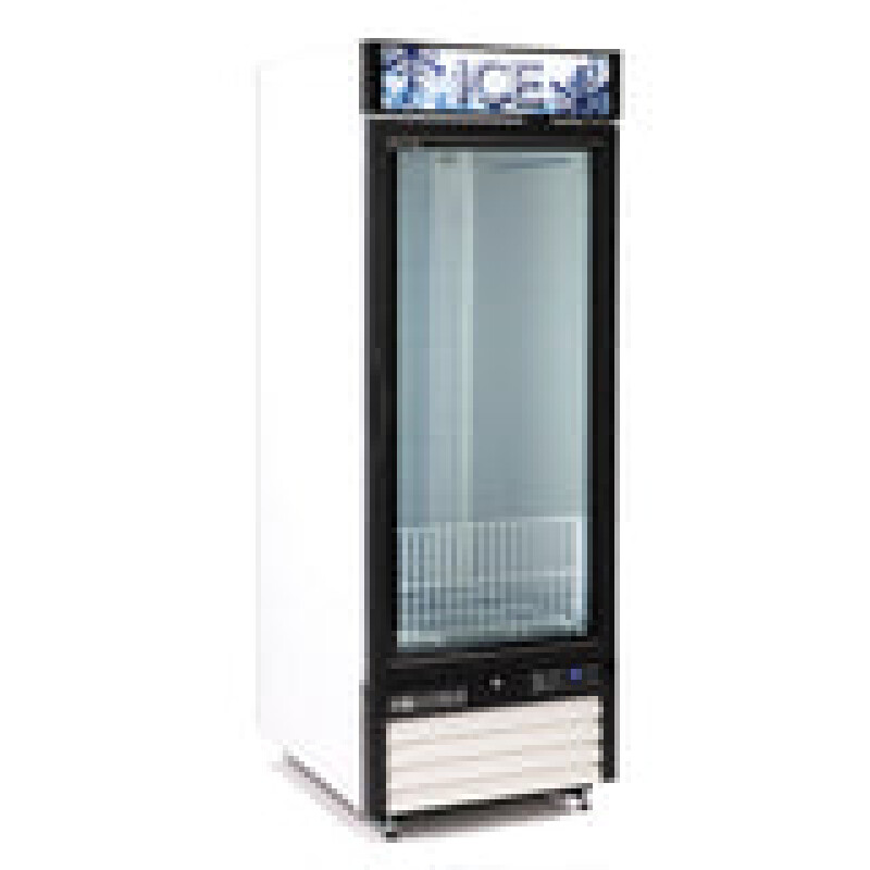 Maxx Cold 27” Glass Door Ice Merchandiser Freezer, 23 Cu. Ft. Storage, Single Door MXM123FHCICE
