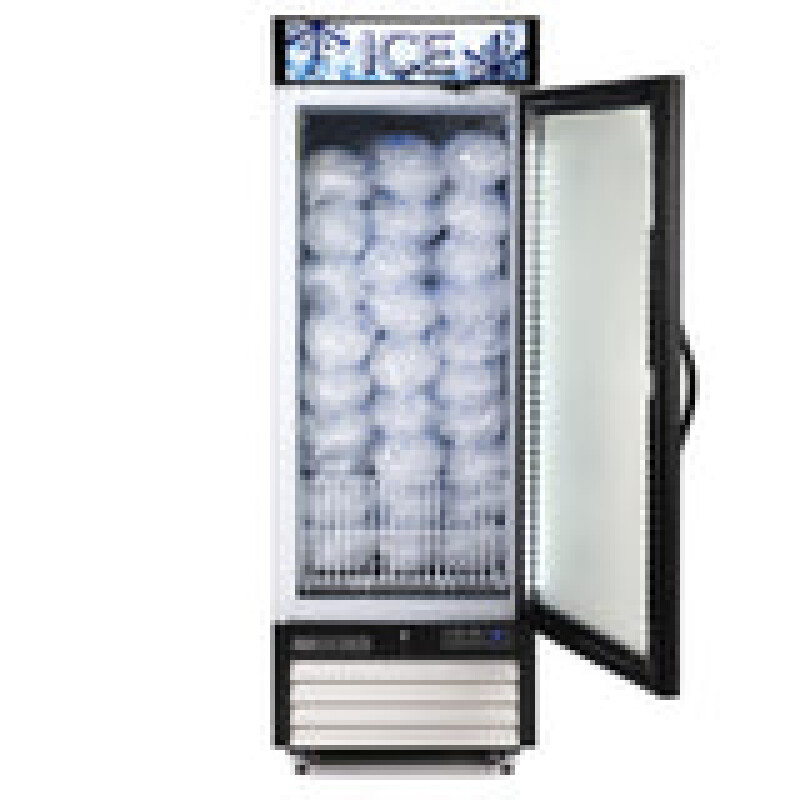 Maxx Cold 27” Glass Door Ice Merchandiser Freezer, 23 Cu. Ft. Storage, Single Door MXM123FHCICE