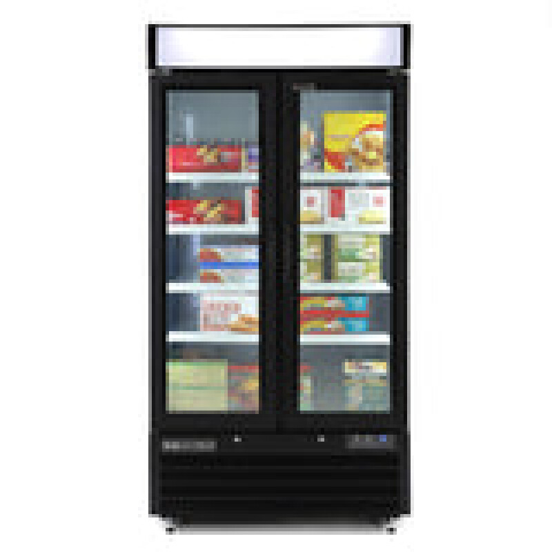 Maxx Cold Double Glass Door Narrow Width Merchandiser Freezer, Swing Style Door, 36 cu. ft. MXM236FBHC