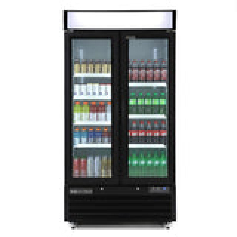 MXM2-36RBHC Narrow Width Glass Door Merchandiser Refrigerator, Double Door MXM236RBHC
