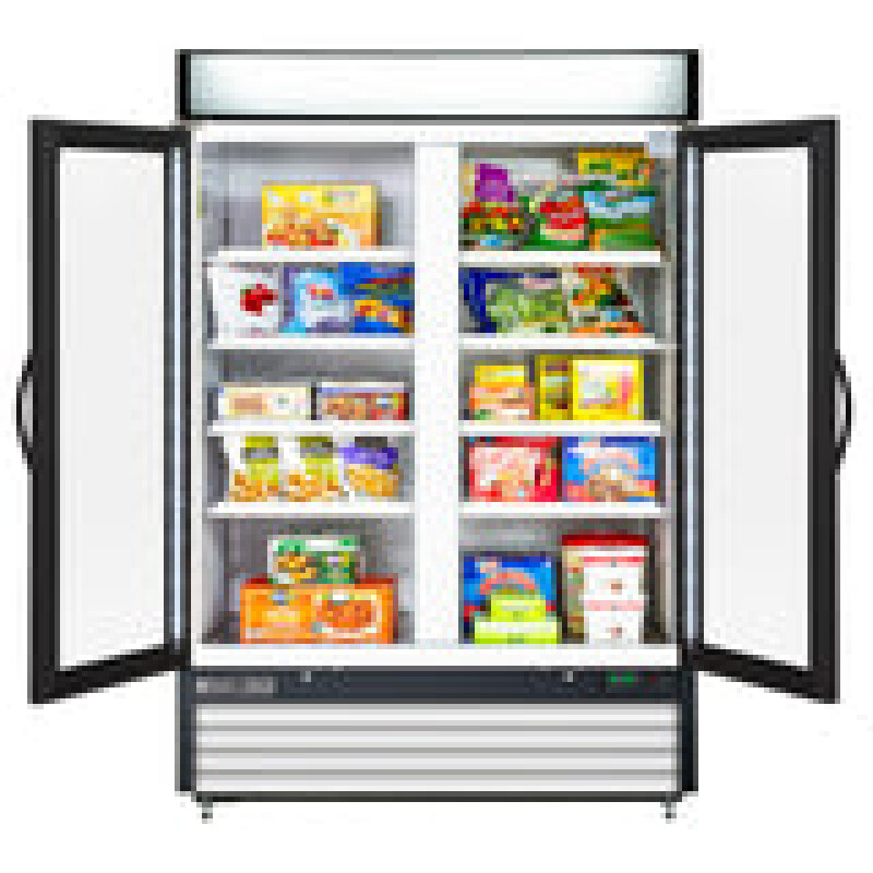 Maxx Cold Double Glass Door Merchandiser Freezer, Swing Door, 48 cu. ft., Storage Capacity MXM248FHC