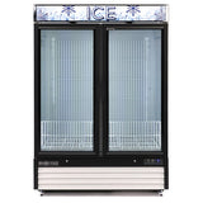 Maxx Cold Double Glass Door Ice Merchandiser Freezer, 48 cu. ft. Storage Capacity MXM248FHCICE