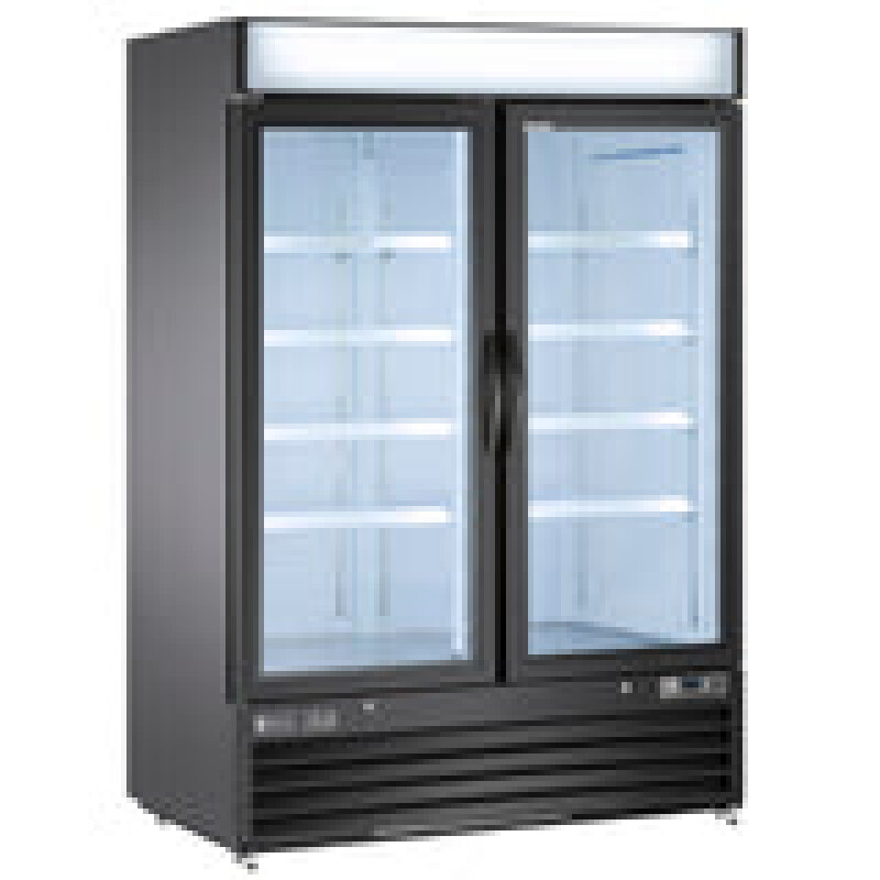 Maxx Cold Double Glass Door Merchandiser Refrigerator, Swing Door, 48 cu. ft. MXM248RBHC