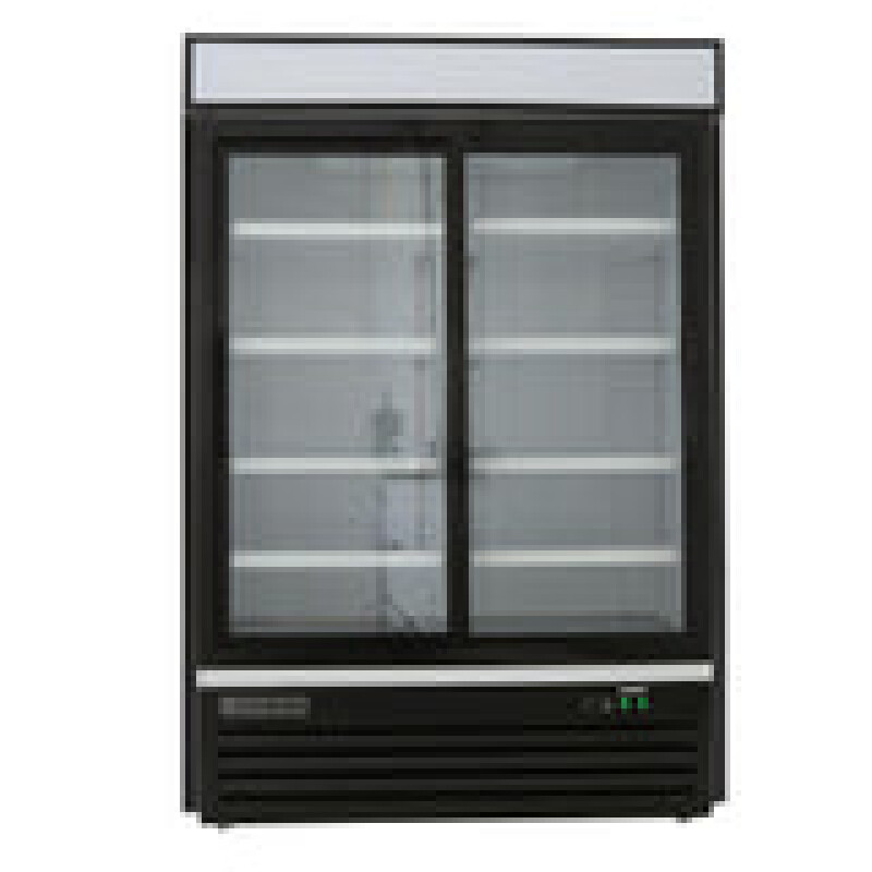 Maxx Cold Double Glass Door Merchandiser Refrigerator, Sliding Door, 48 cu. ft. MXM248RSBHC