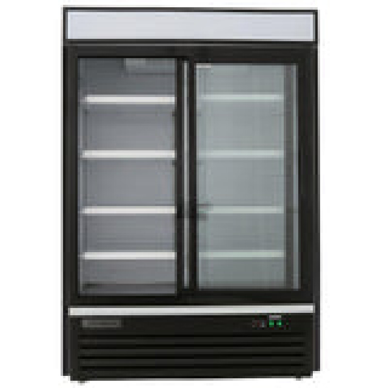 Maxx Cold Double Glass Door Merchandiser Refrigerator, Sliding Door, 48 cu. ft. MXM248RSBHC