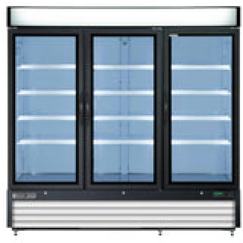 Maxx Cold Triple Glass Door Merchandiser Refrigerator, Free Standing, 72 cu. ft. MXM372RHC