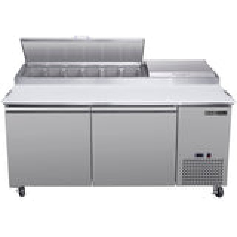 Maxx Cold Two-Door Refrigerated Pizza Prep Table, 20.91 cu. ft. Storage Capacity MXSPP70HC