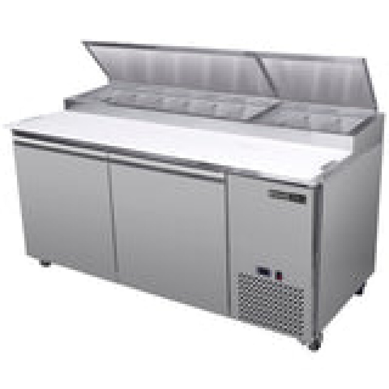 Maxx Cold Two-Door Refrigerated Pizza Prep Table, 20.91 cu. ft. Storage Capacity MXSPP70HC