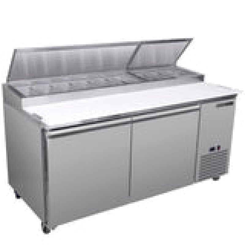 Maxx Cold Two-Door Refrigerated Pizza Prep Table, 20.91 cu. ft. Storage Capacity MXSPP70HC