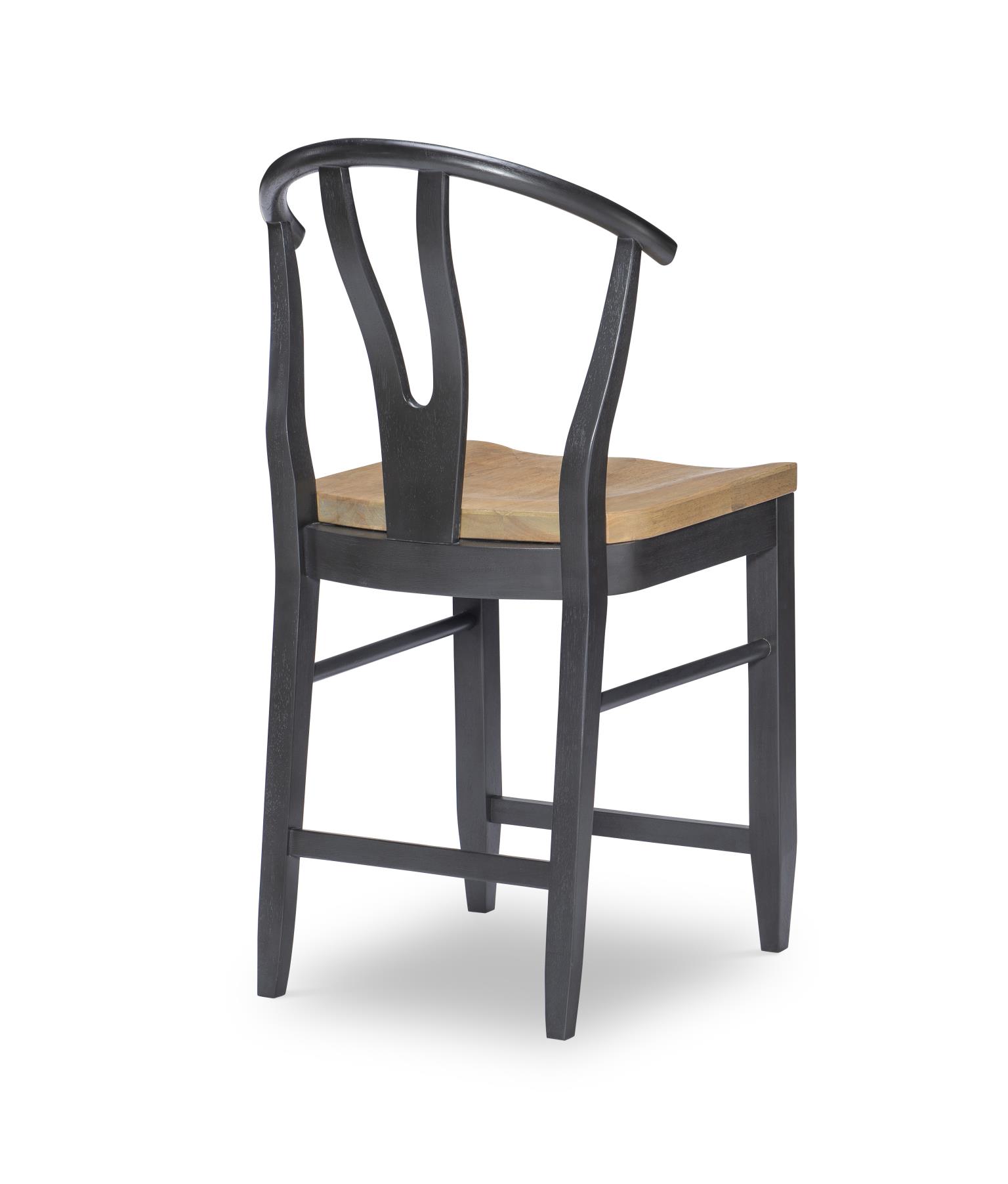 1561 Franklin DR Wishbone Back Counter Height Chair Black N1562945