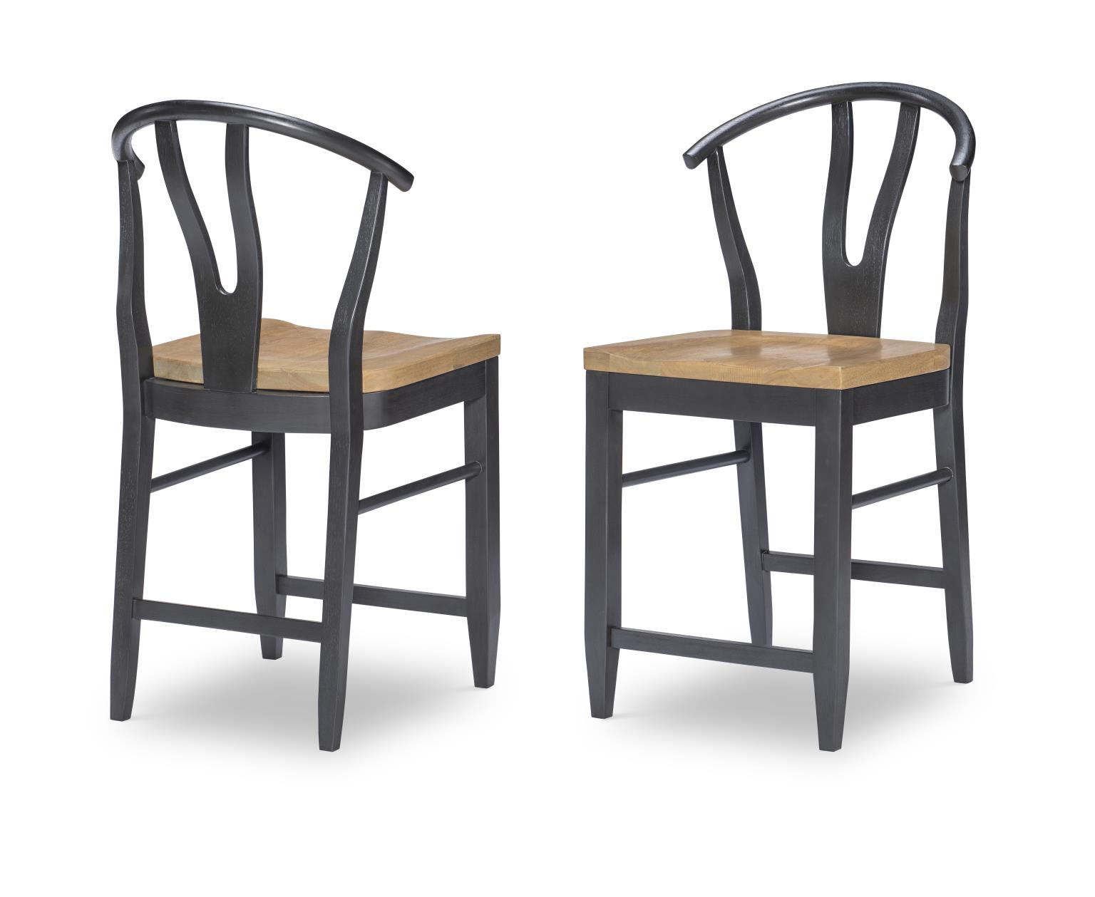 1561 Franklin DR Wishbone Back Counter Height Chair Black N1562945
