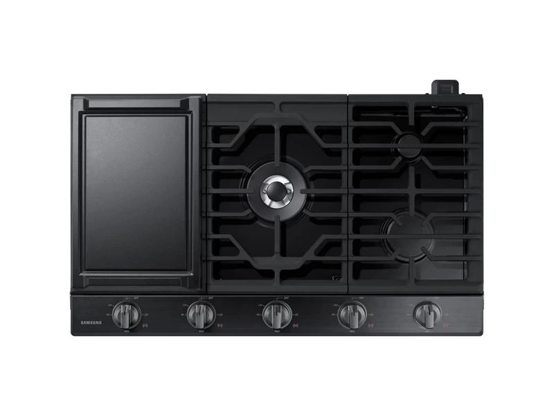 36" Smart Gas Cooktop with Illuminated Knobs NA36N6555TGAA