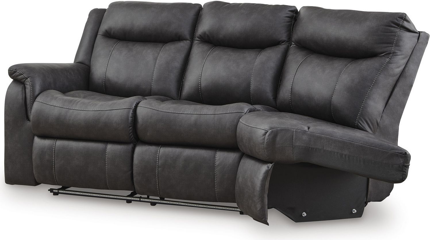 Dime-Box 2-Piece Reclining Sectional In Carbon NC13001S1