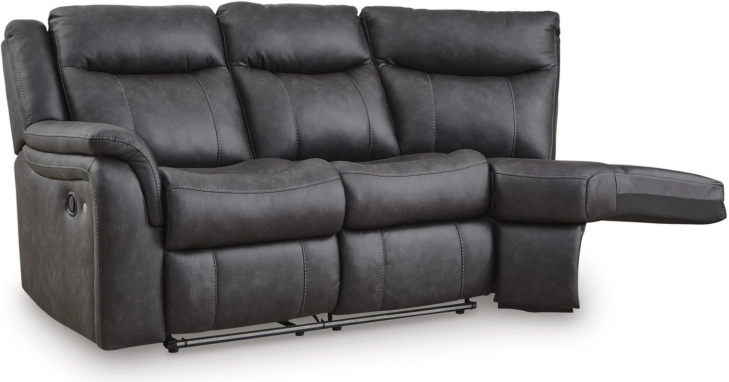 Dime-Box 2-Piece Reclining Sectional In Carbon NC13001S1
