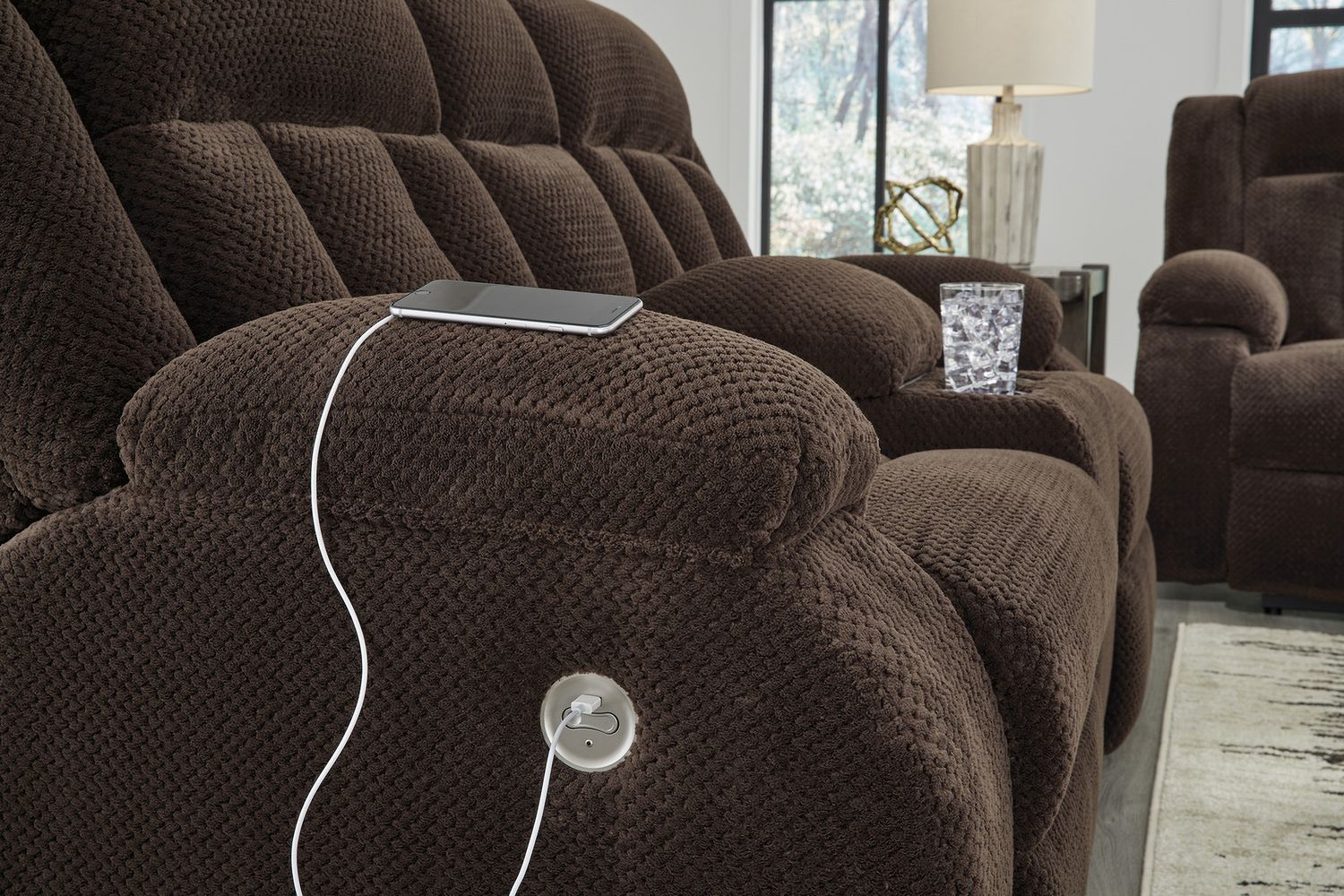 Free Wake Power Recliner In Chocolate NC2140698