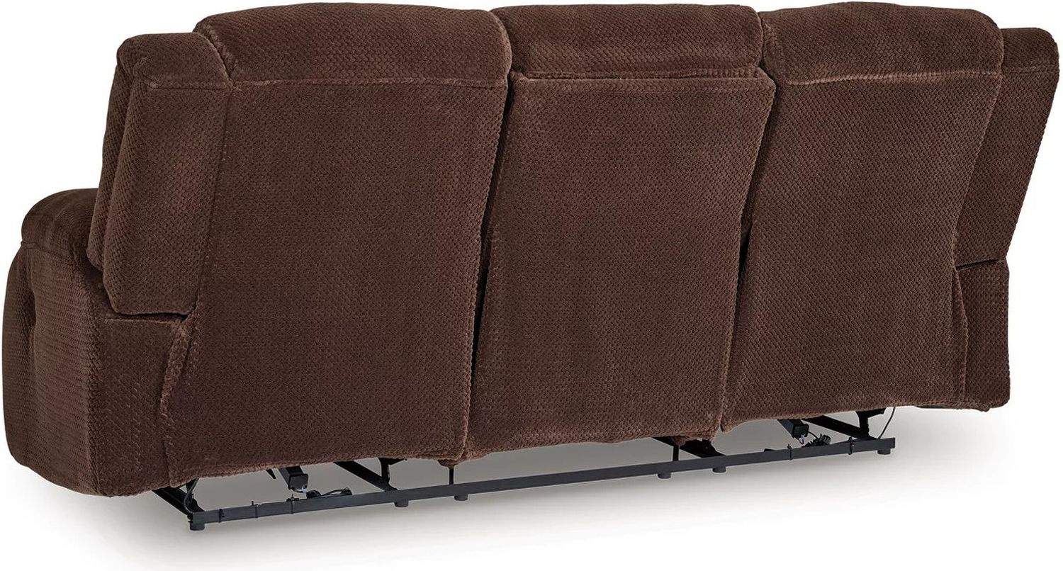 Free Wake Power Reclining Sofa with Drop Down Table In Chocolate NC2140699