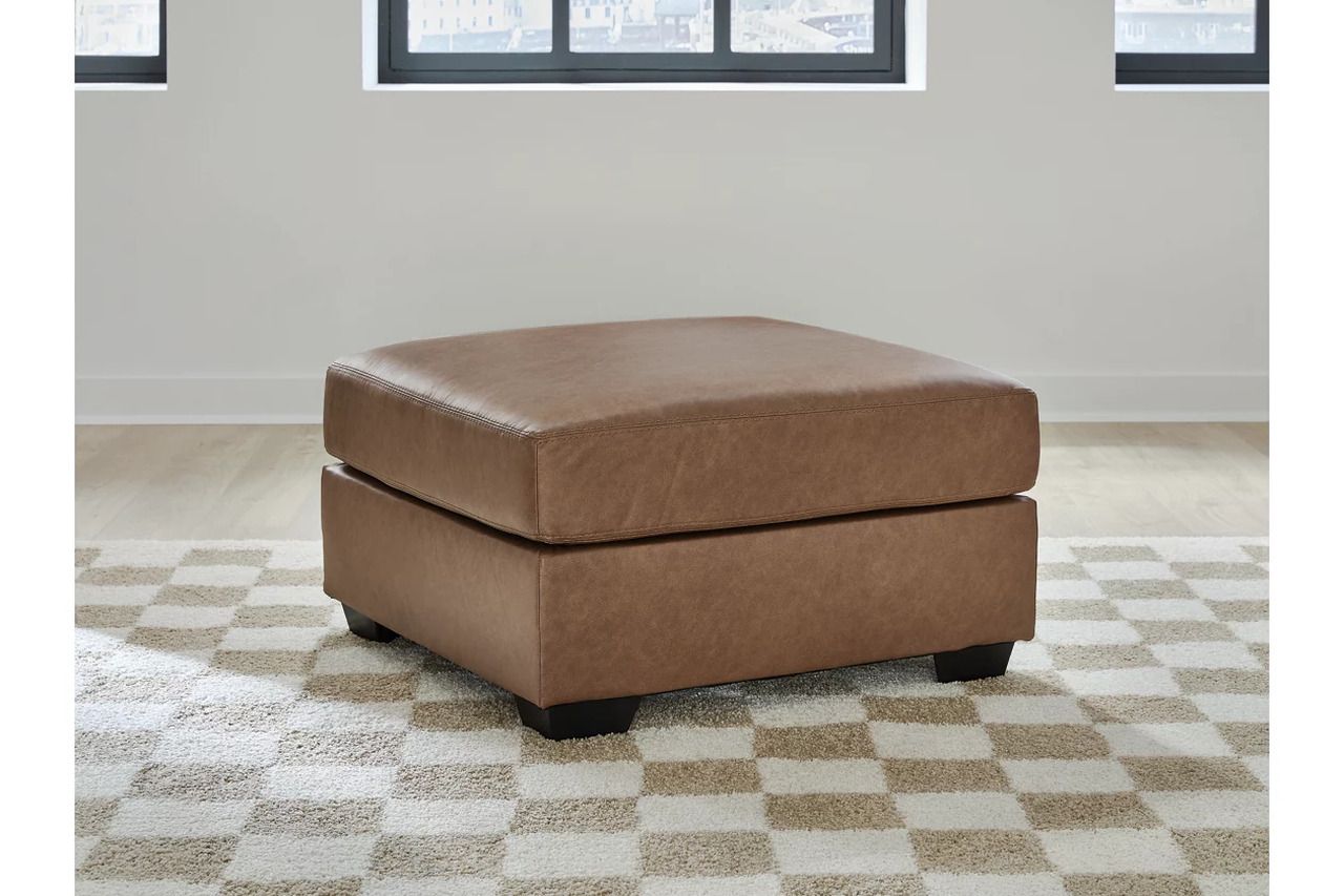 Walker Point Oversized Accent Ottoman In Caramel NC2770408