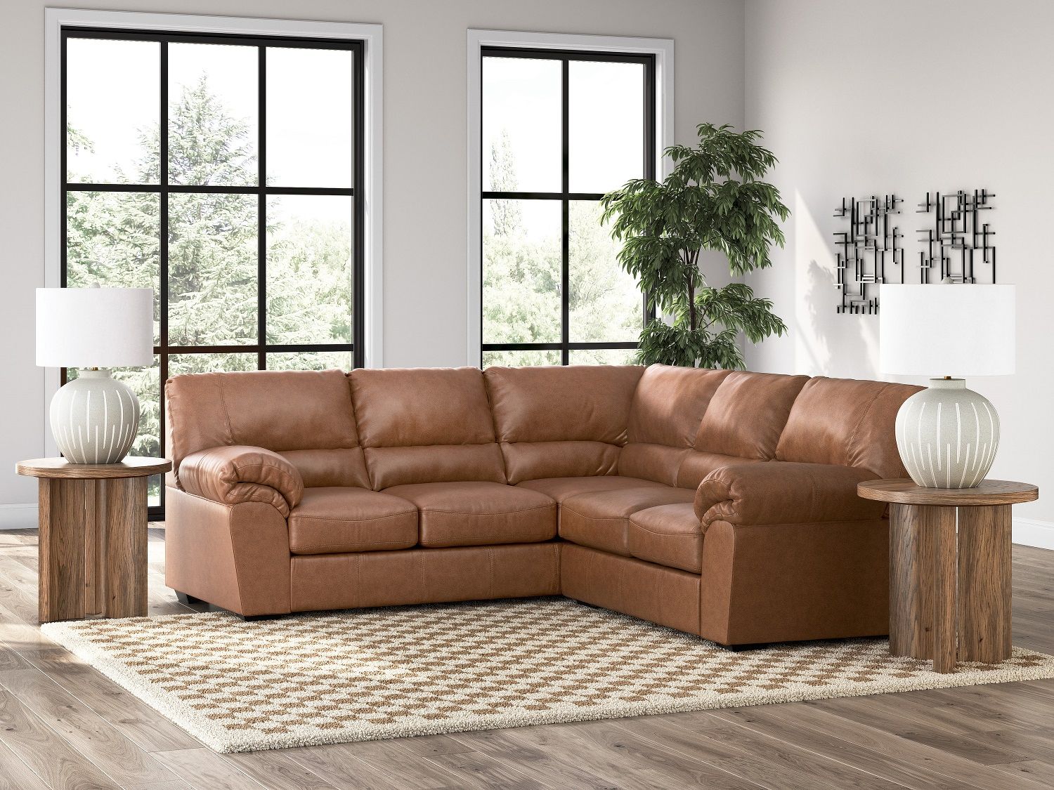 Walker Point RAF 2-Piece Sectional In Caramel NC27704S2