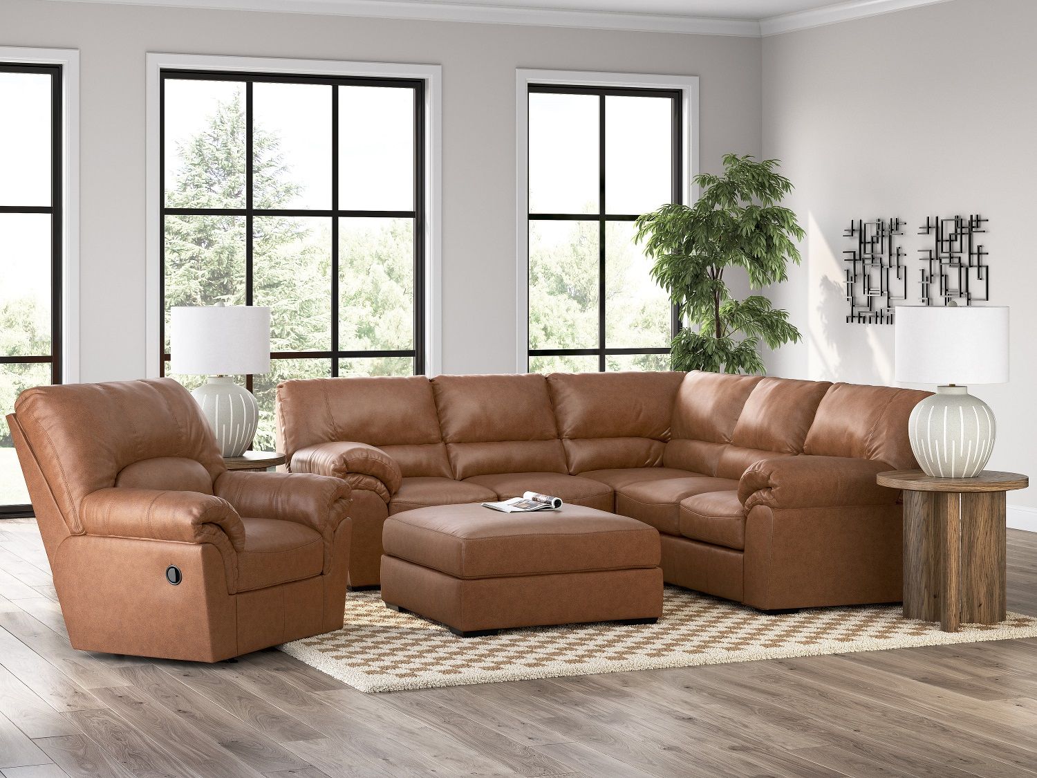 Walker Point RAF 2-Piece Sectional In Caramel NC27704S2