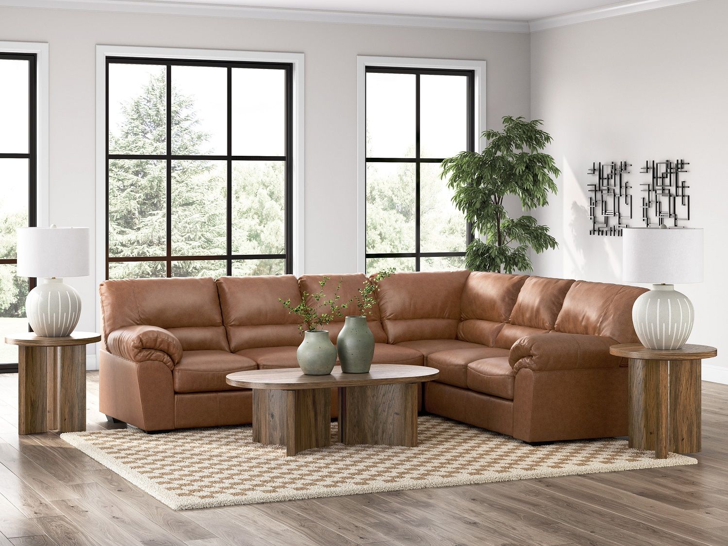Walker Point LAF 3-Piece Sectional In Caramel NC27704S3