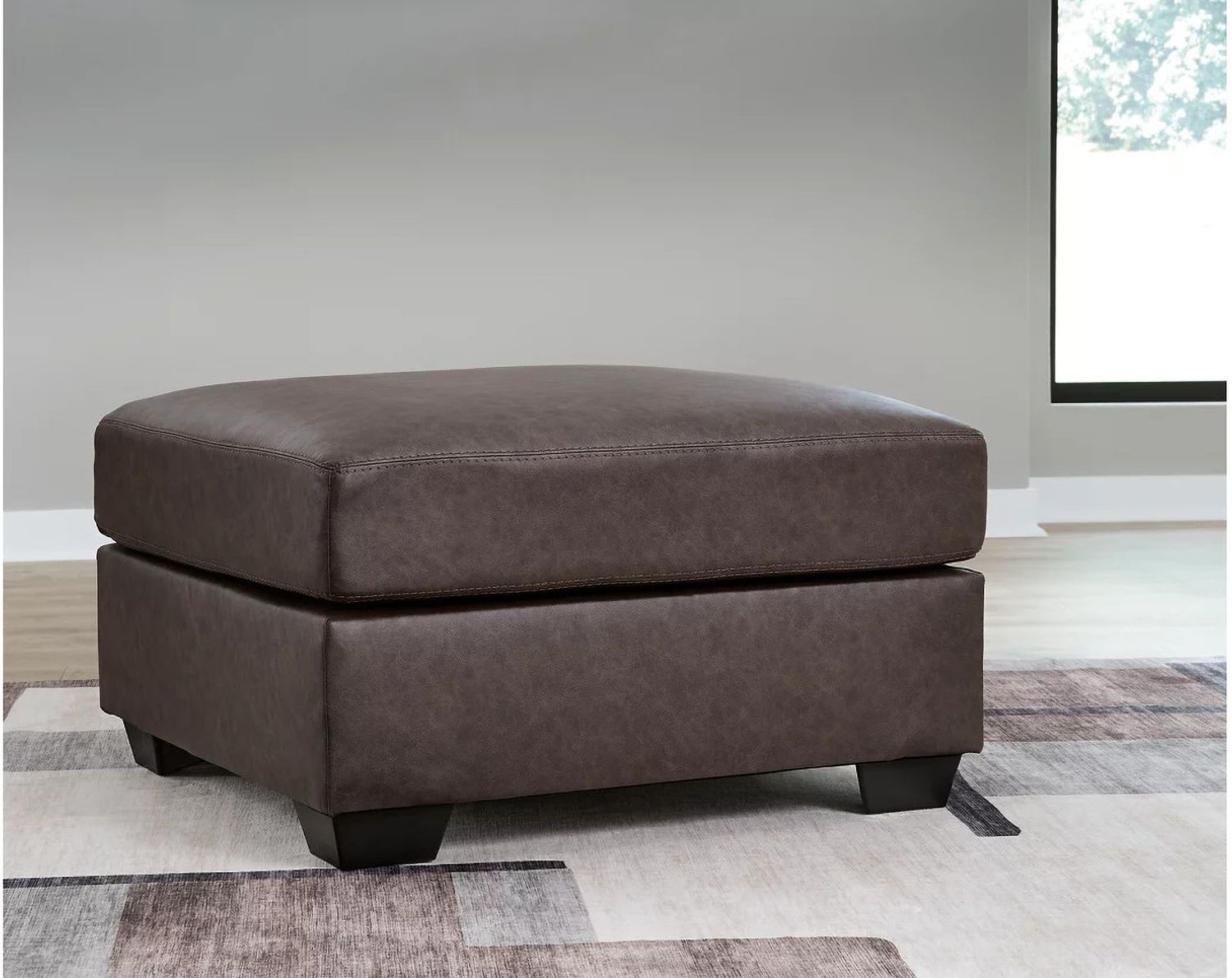 Walker Point Oversized Accent Ottoman In Umber NC2770508
