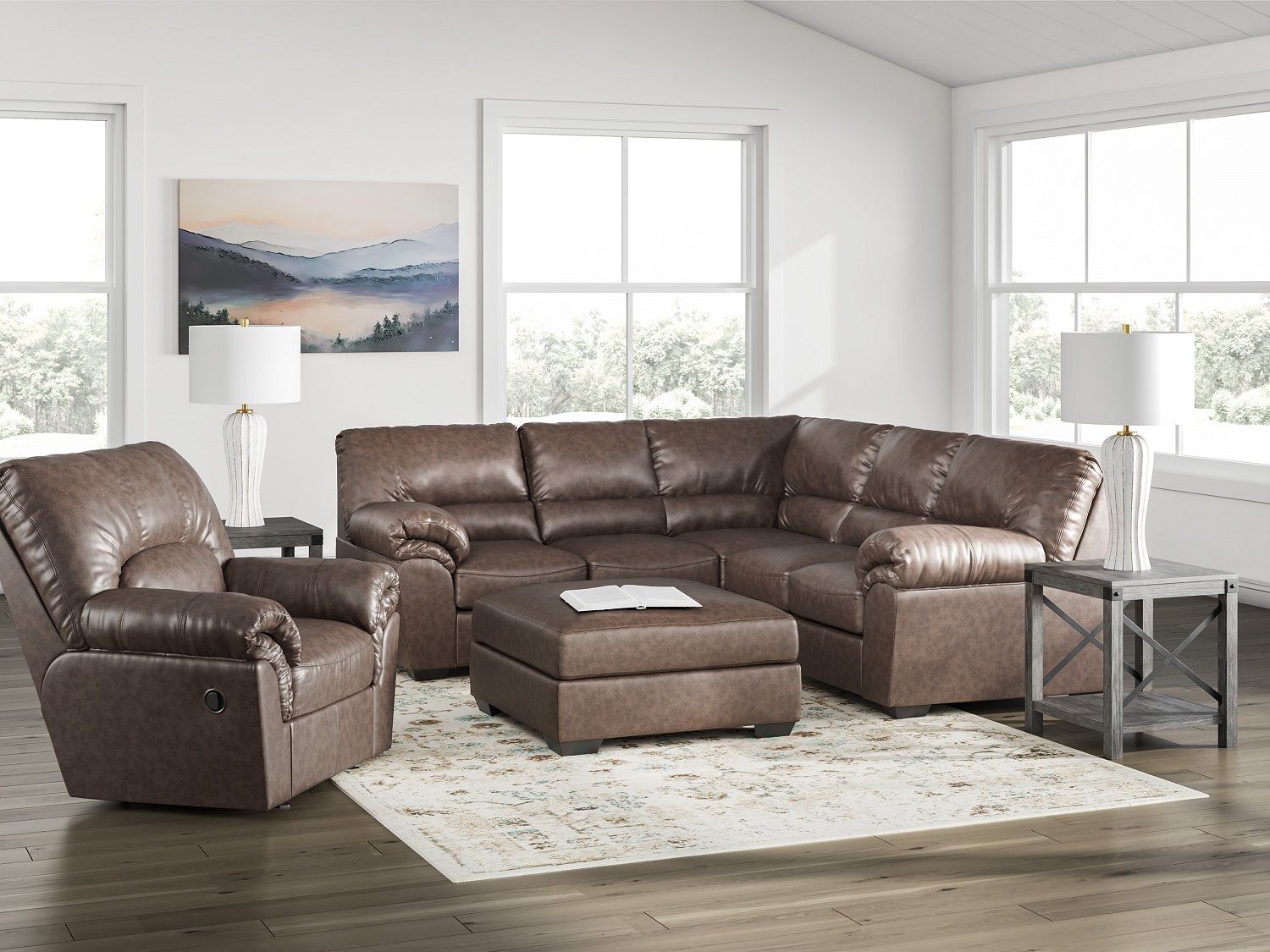 Walker Point LAF 2-Piece Sectional In Umber NC27705S1