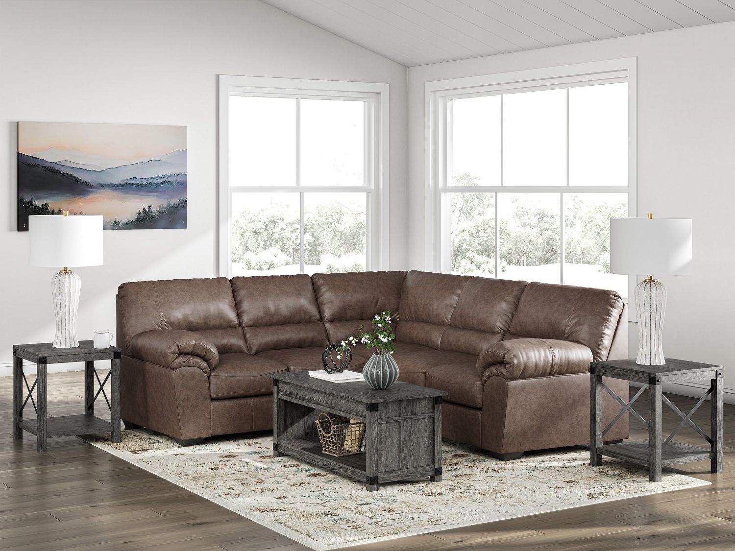Walker Point RAF 2-Piece Sectional In Umber NC27705S2