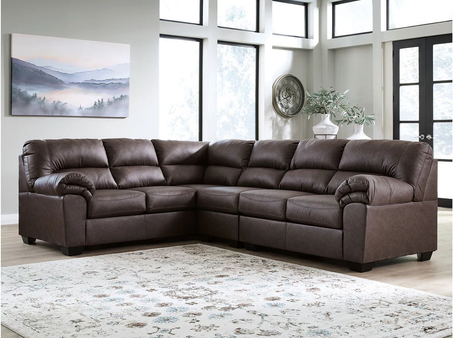 Walker Point RAF 3-Piece Sectional In Umber NC27705S4