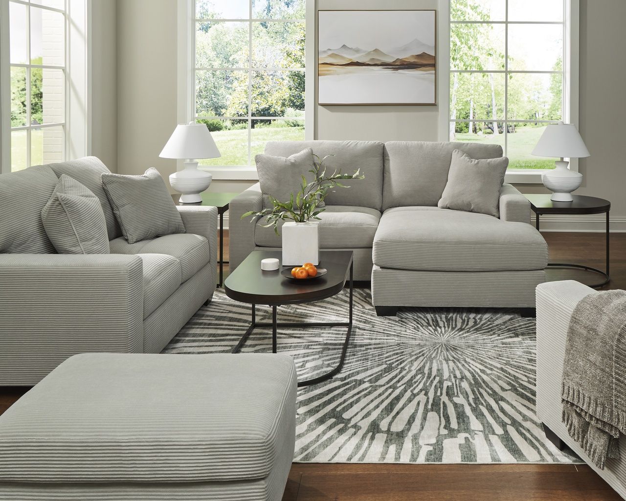 Ammon Ottoman In Smoke NC3200514