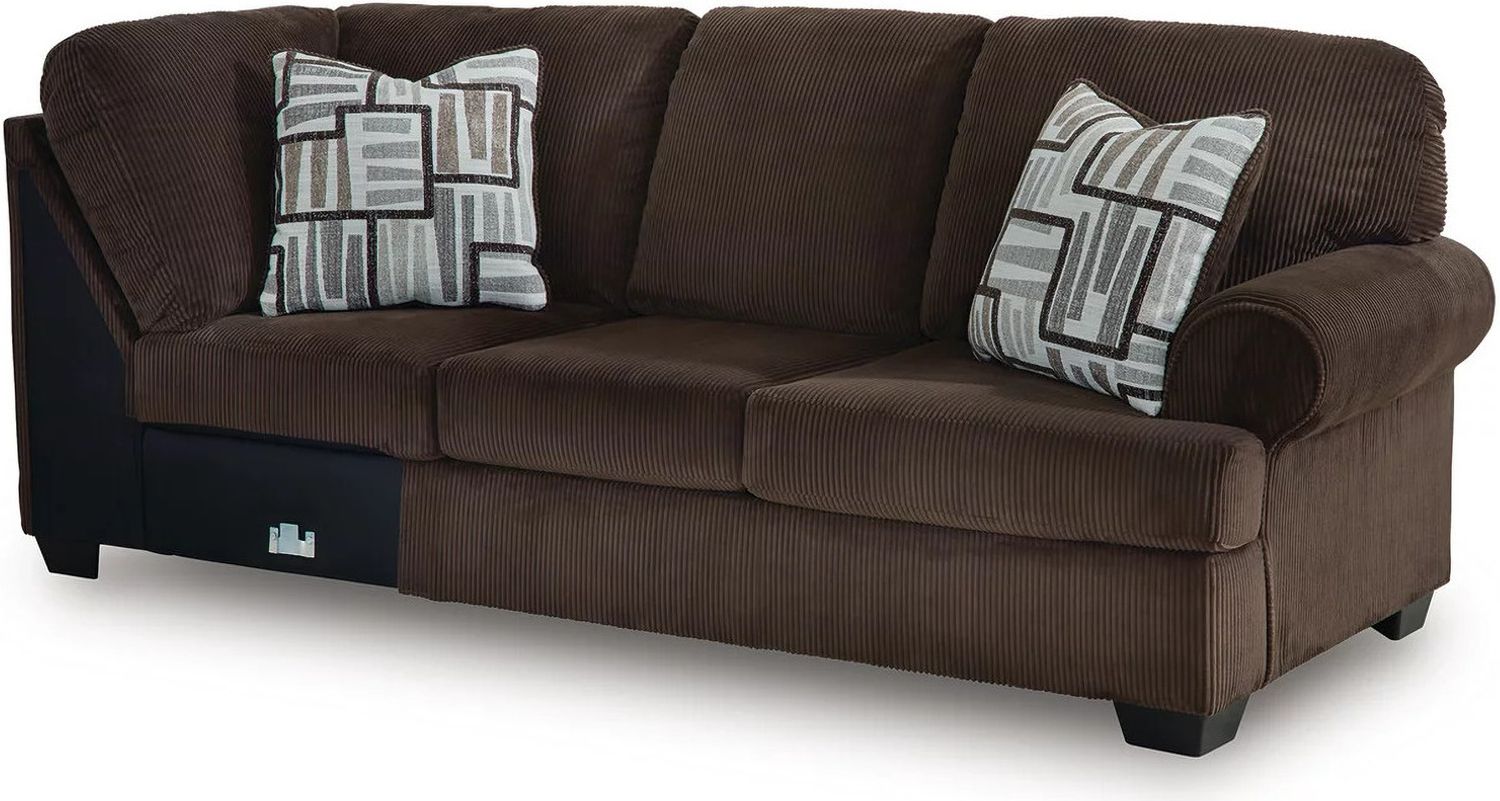 Firescrest 3-Piece LAF Sectional With Chaise In Chocolate NC35603S1