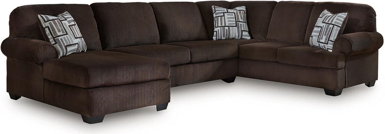 Firescrest 3-Piece LAF Sectional With Chaise In Chocolate NC35603S1