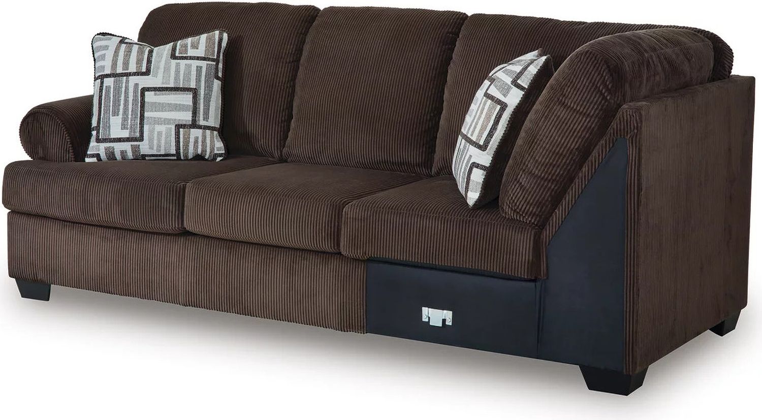 Firescrest 3-Piece RAF Sectional With Chaise In Chocolate NC35603S2