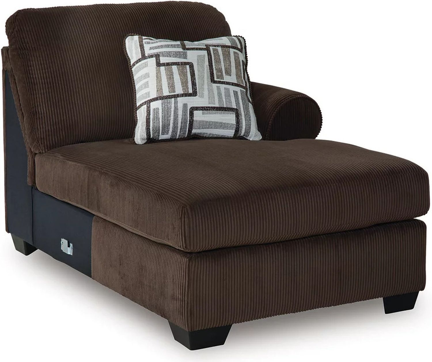 Firescrest 3-Piece RAF Sectional With Chaise In Chocolate NC35603S2