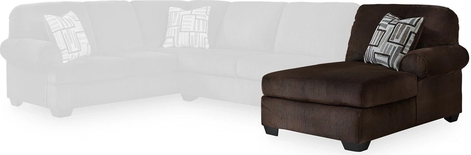 Firescrest 3-Piece Sectional With Double Chaise In Chocolate NC35603S3