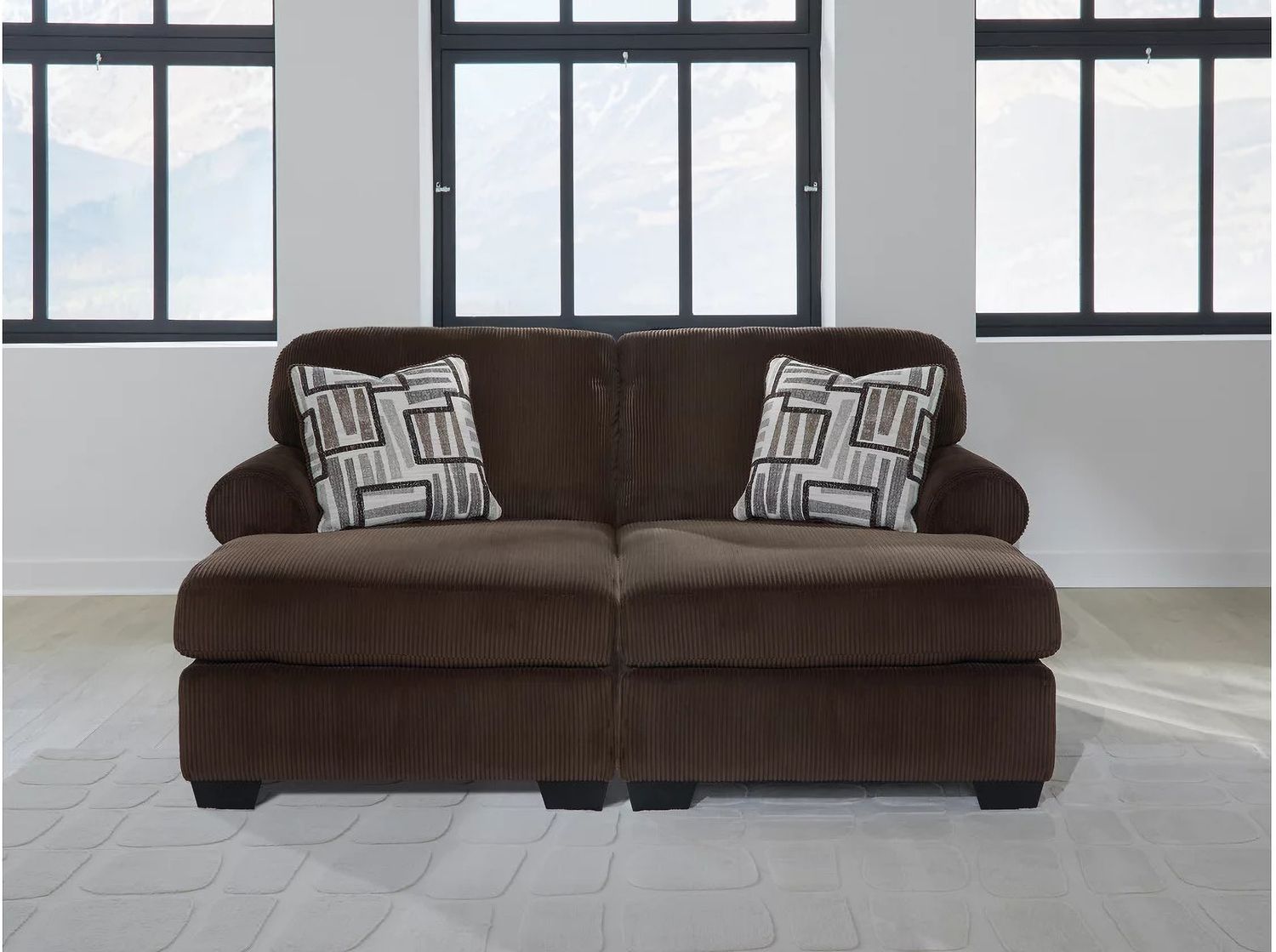 Firescrest 2-Piece Super Chaise In Chocolate NC35603S4