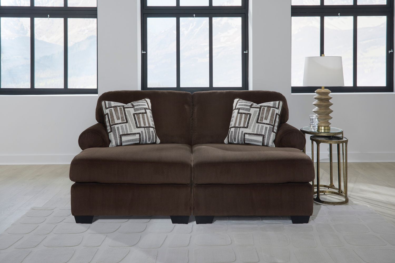 Firescrest 2-Piece Super Chaise In Chocolate NC35603S4