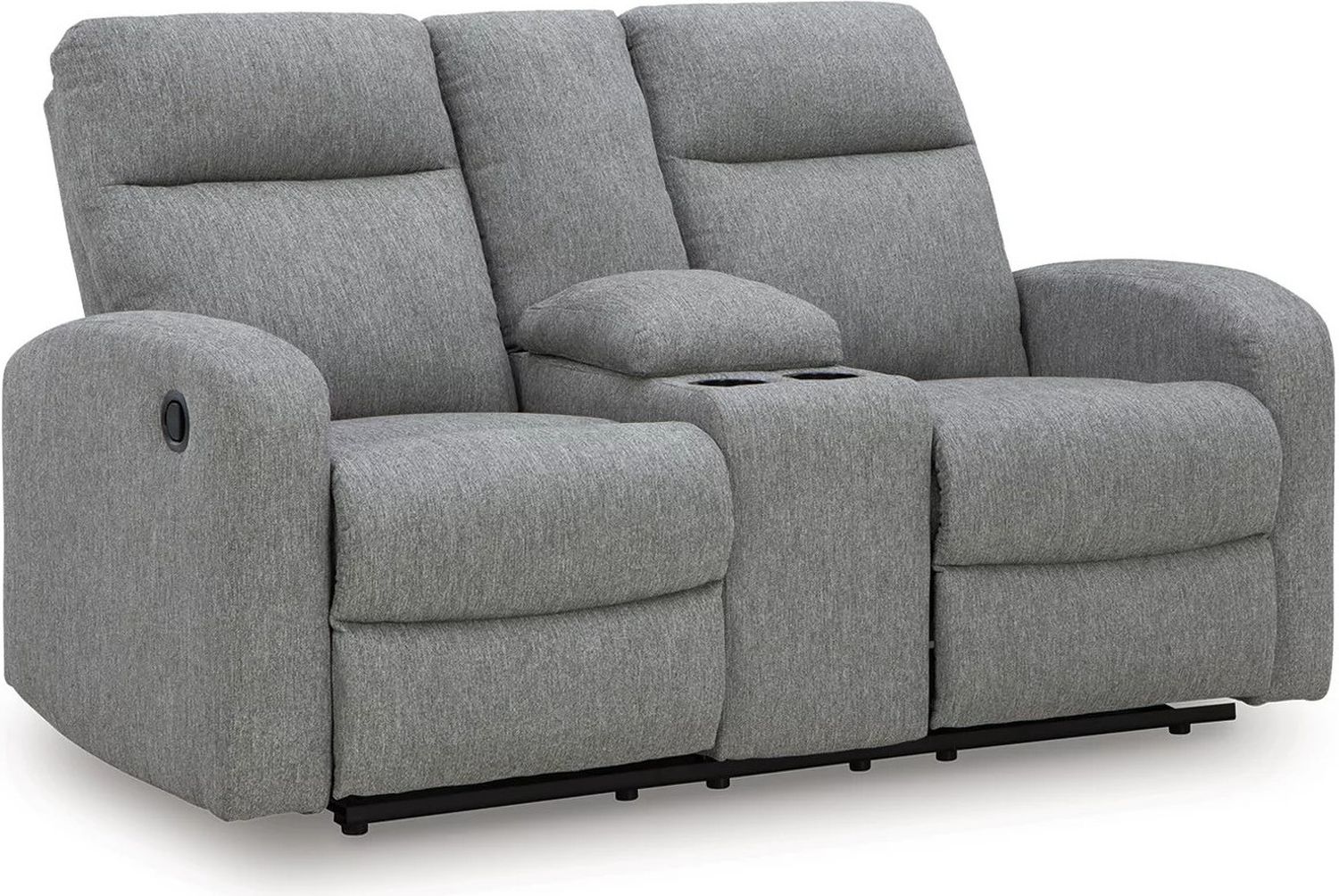 Carrigan Lane Reclining Loveseat with Console In Sterling NC4220494