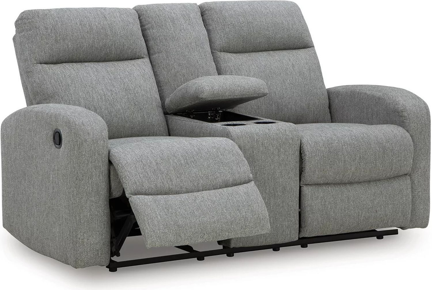 Carrigan Lane Reclining Loveseat with Console In Sterling NC4220494