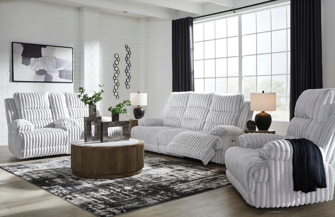 Higgesbee Power Reclining Loveseat with Console In Alloy NC4280496