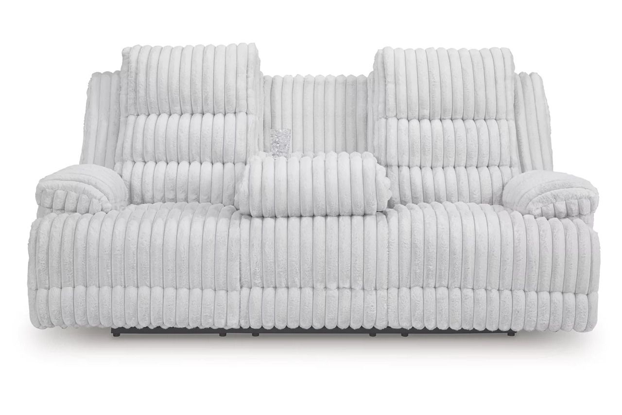 Higgesbee Power Reclining Sofa with Drop Down Table In Alloy NC4280499