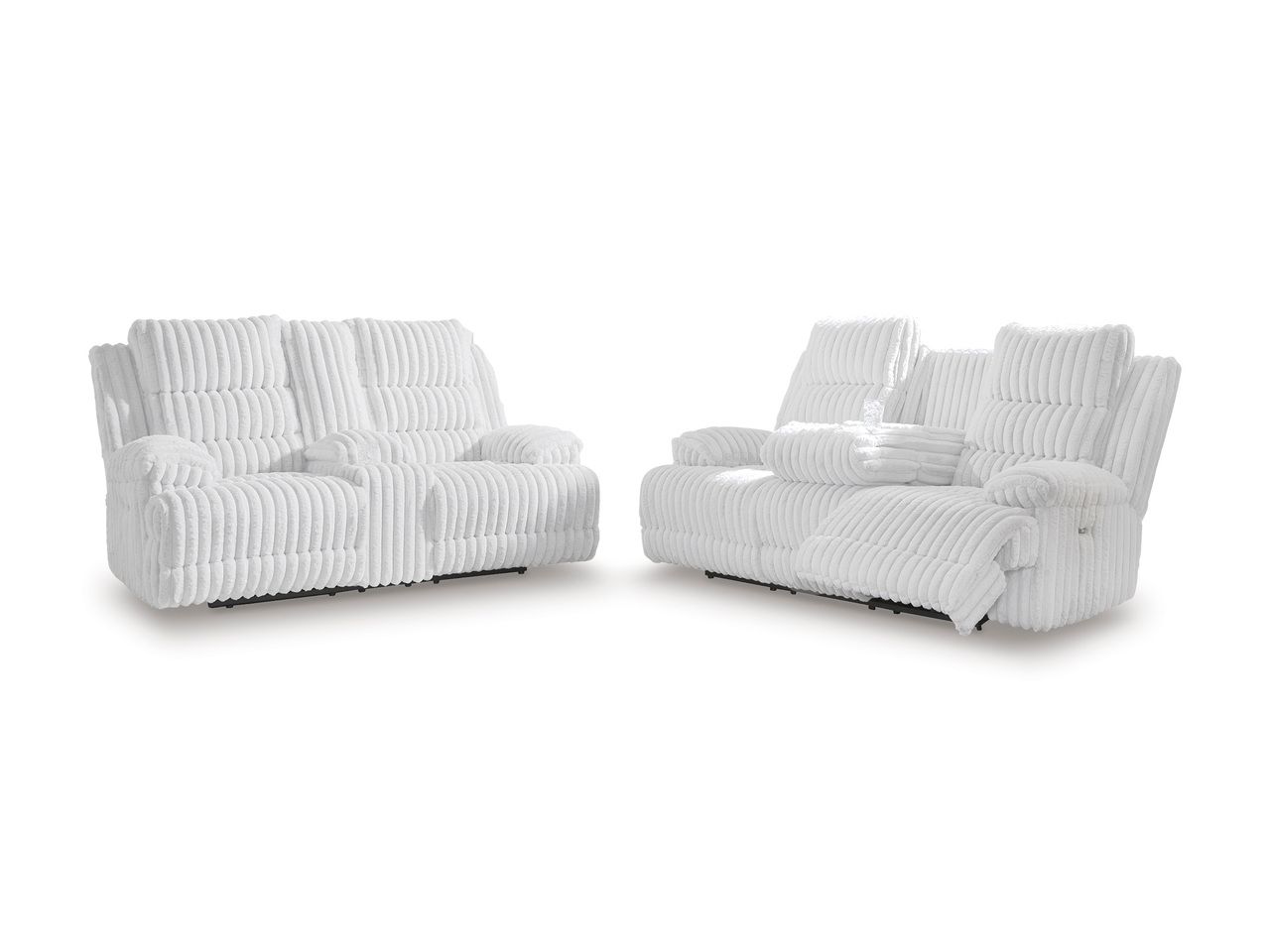 Higgesbee Power Reclining Sofa with Drop Down Table In Alloy NC4280499