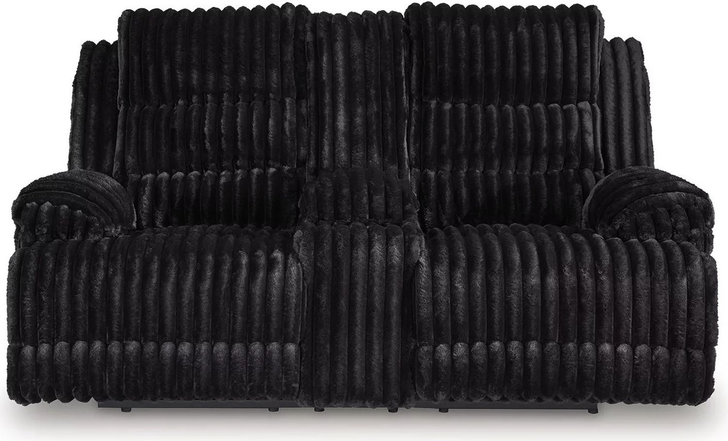 Higgesbee Reclining Loveseat with Console In Onyx NC4280596