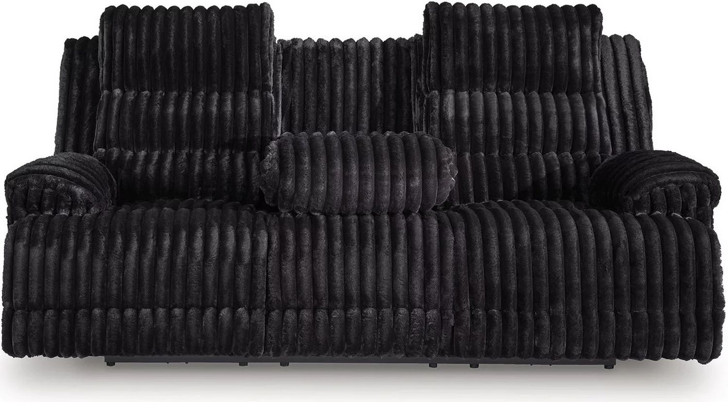 Higgesbee Power Reclining Sofa with Drop Down Table In Onyx NC4280599