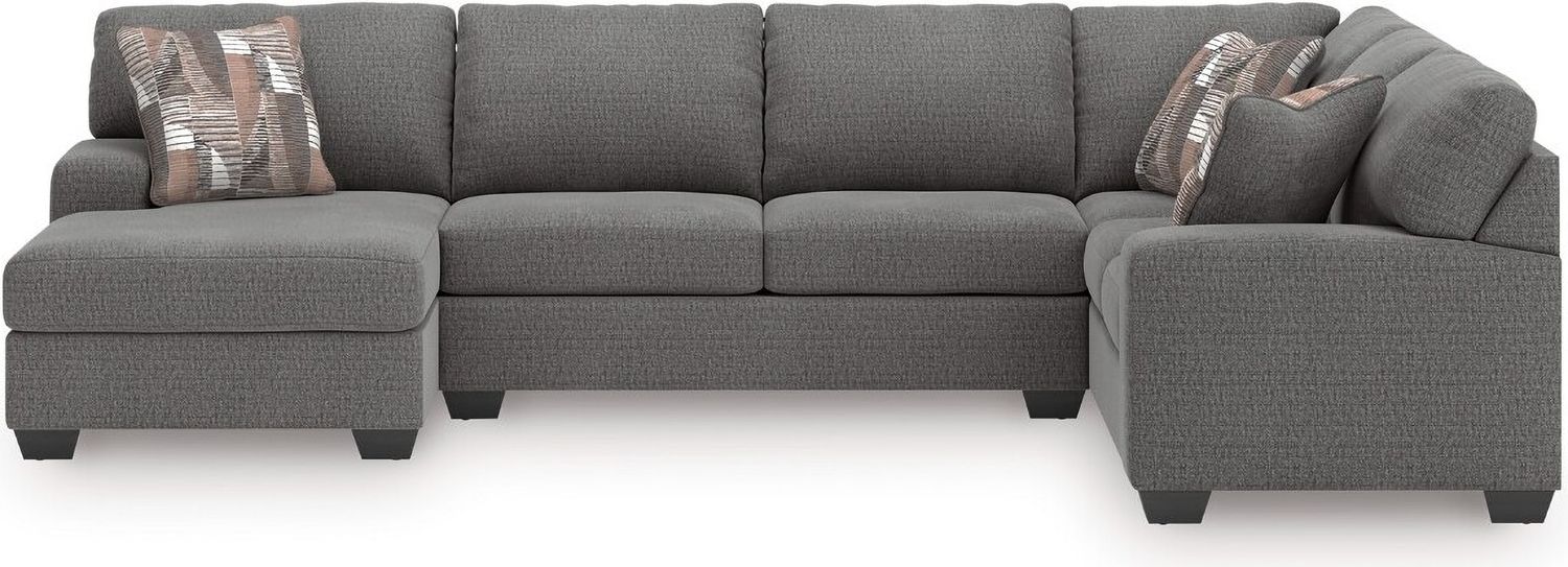 Newellen 3-Piece LAF Sectional With Chaise In Greystone NC48405S1