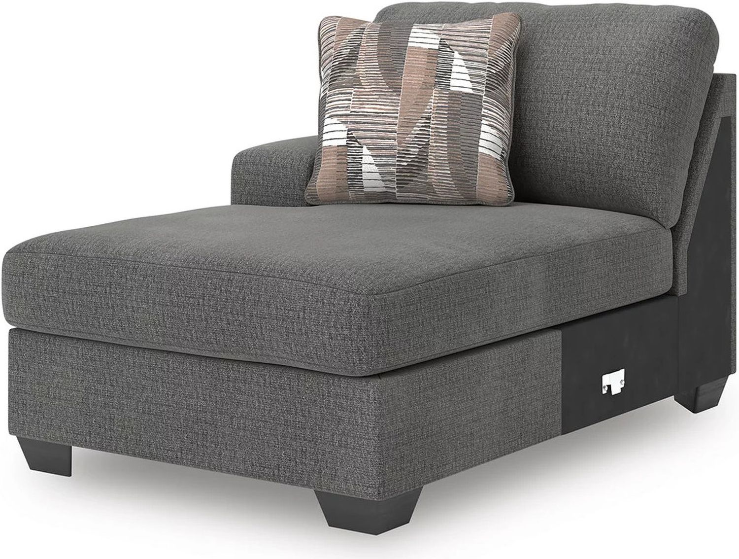 Newellen 3-Piece LAF Sectional With Chaise In Greystone NC48405S1