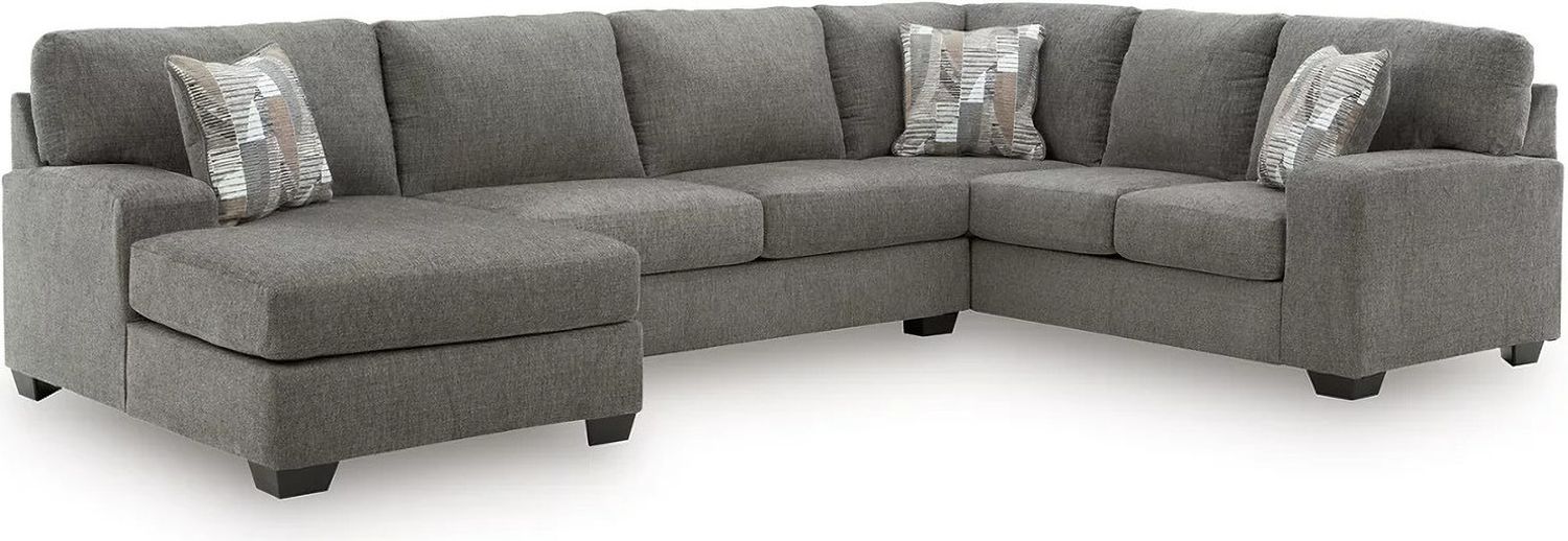 Newellen 3-Piece LAF Sectional With Chaise In Greystone NC48405S1